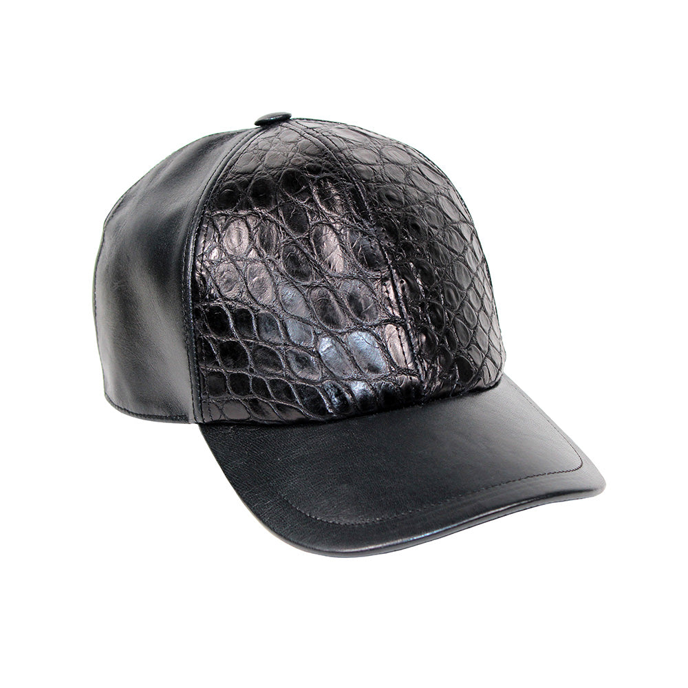 Fennix FH01 Nappa / Genuine Alligator Hat Black