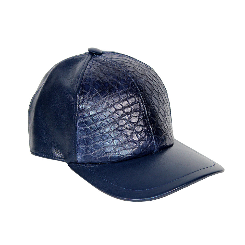 Fennix FH01 Nappa / Genuine Alligator Hat Navy