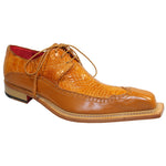 Fennix Finley Alligator & Calfskin Shoes Cognac