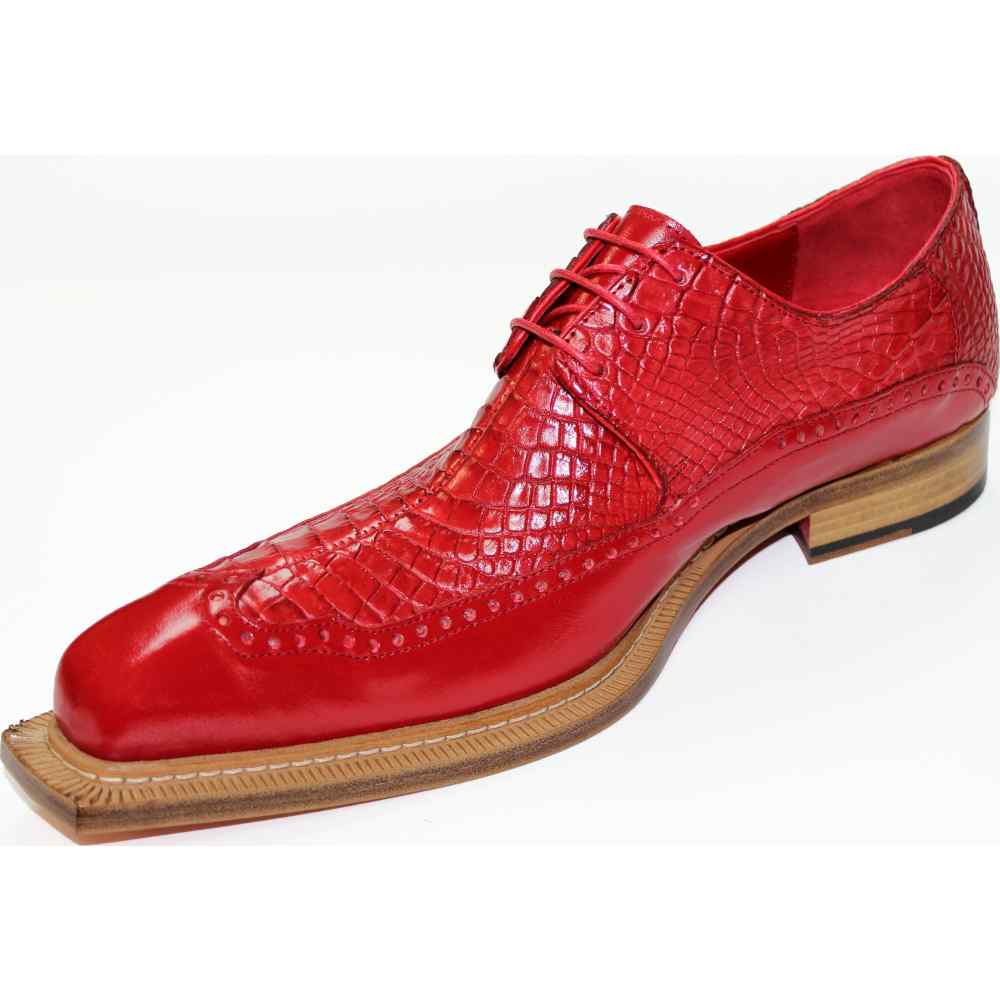 Fennix Finley Genuine Alligator/ Leather Shoes Red
