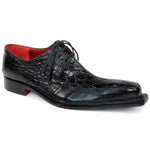 Fennix Frank Genuine Alligator/ Leather Shoes Black