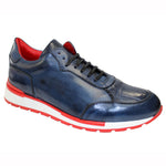 Fennix Freddie Leather & Alligator Sneakers Navy