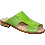 Fennix FX124 Genuine Ostrich / Calfskin Sandals Lime
