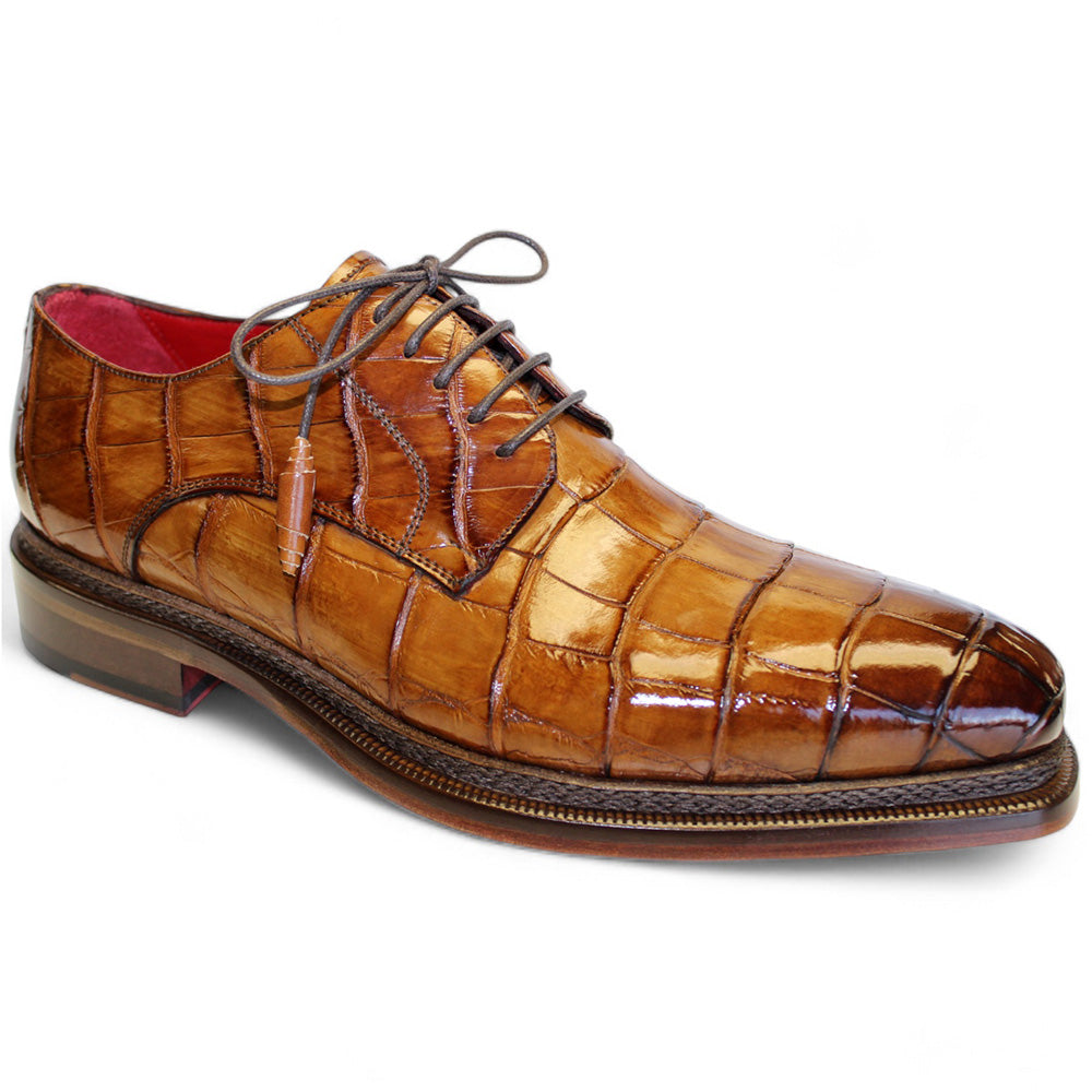 Fennix Gabriele Genuine Alligator Shoes Cognac