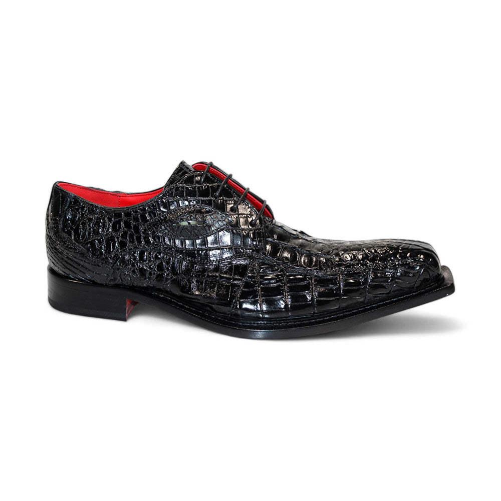 Fennix Hugo Genuine Crocodile Shoes Black