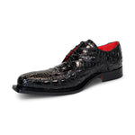 Fennix Hugo Genuine Crocodile Shoes Black