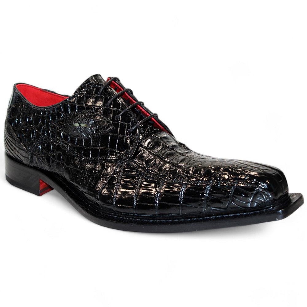 Fennix Hugo Genuine Crocodile Shoes Black