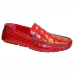 Fennix Hunter Leather & Alligator Loafers Red