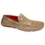 Fennix Hunter Leather & Alligator Loafers Taupe