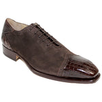 Fennix James Alligator & Suede Shoes Chocolate