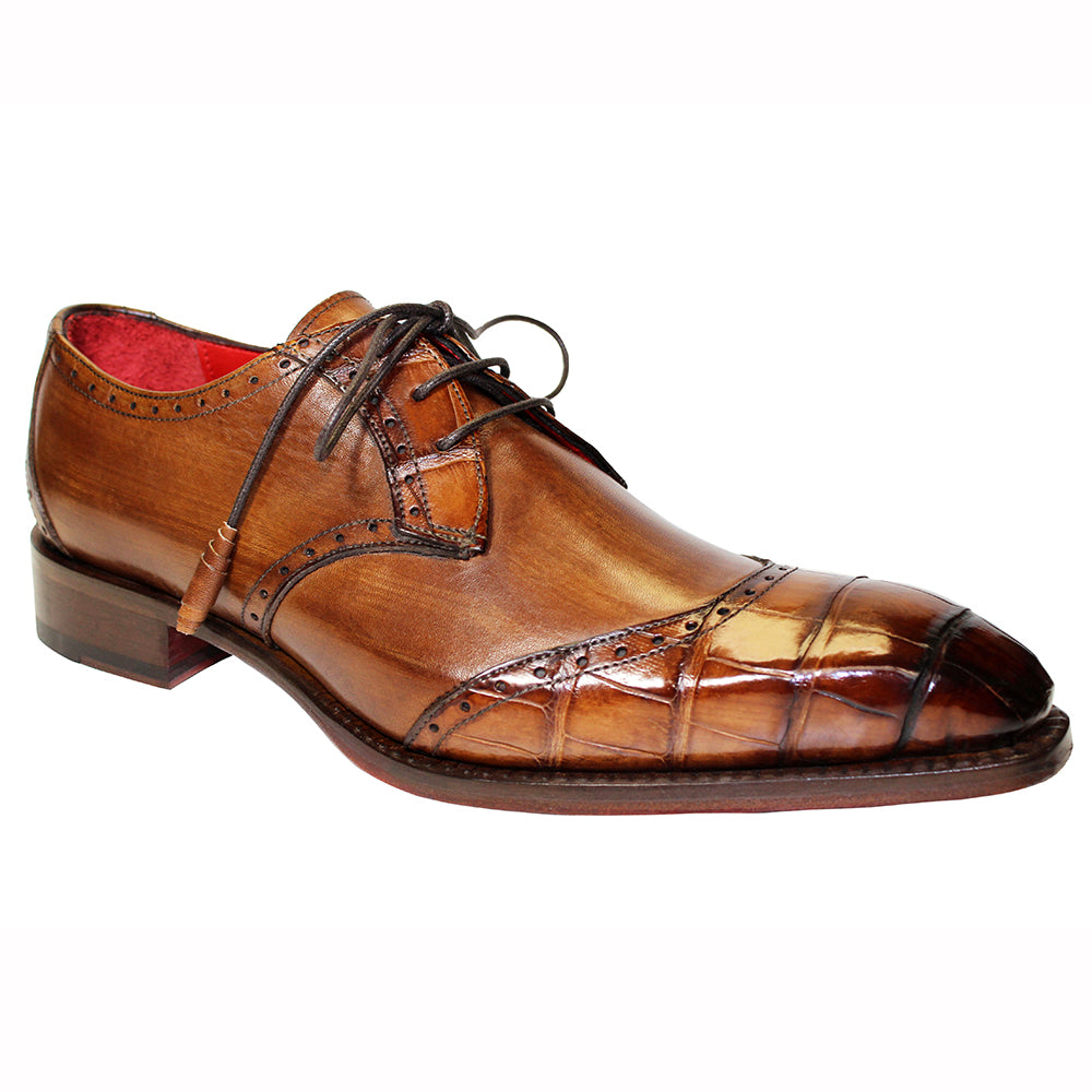 Fennix Jax Leather & Alligator Shoes Brown
