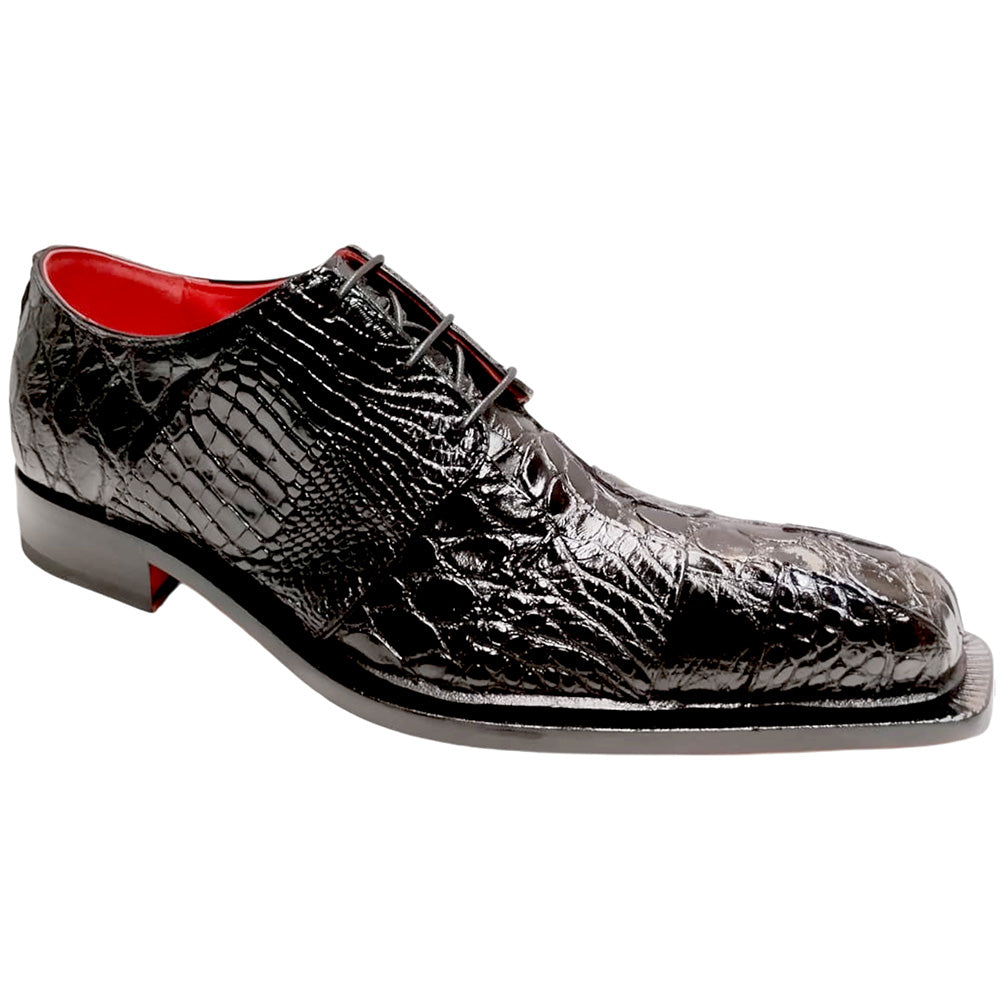 Fennix Kingston Genuine Alligator Shoes Black