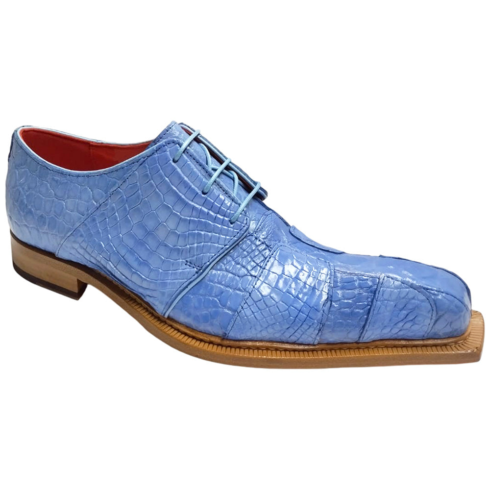 Fennix Kingston Genuine Alligator Shoes Light Blue