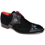 Fennix Landon Alligator & Suede Shoes Black