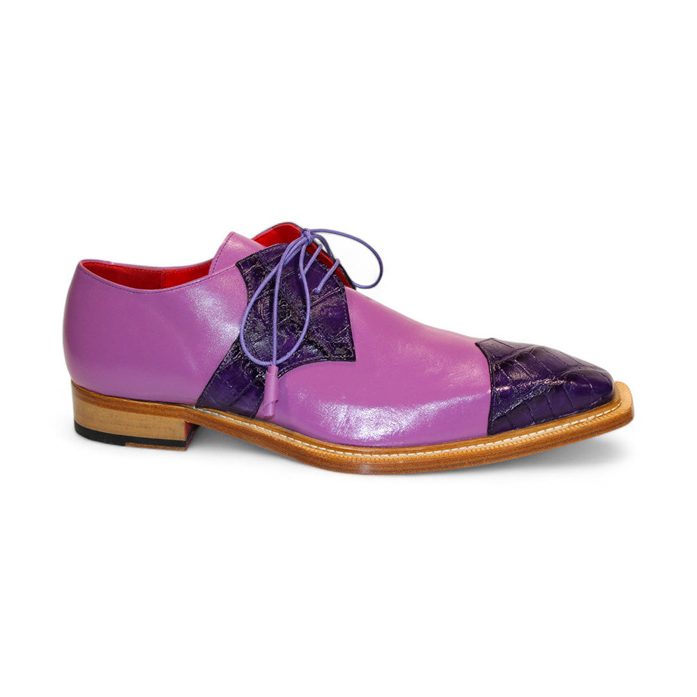 Fennix Landon Genuine Alligator/ Leather Shoes Purple/Lavender