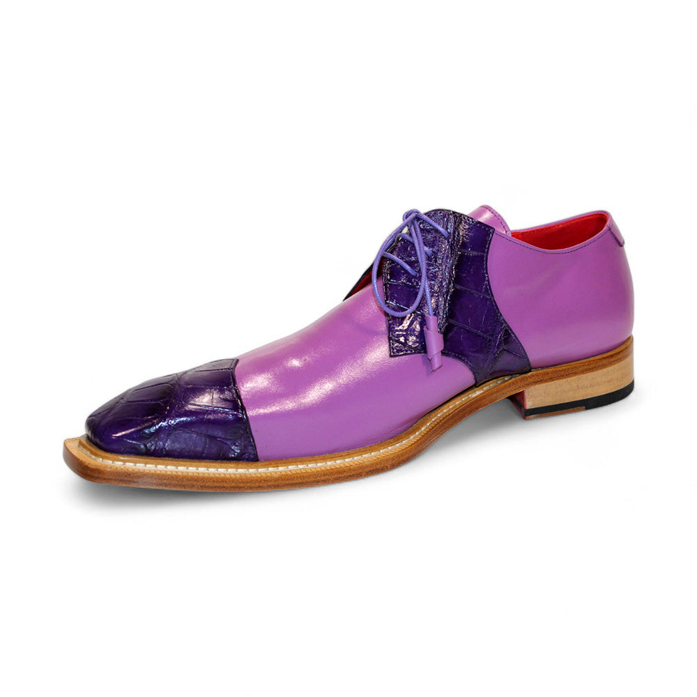 Fennix Landon Genuine Alligator/ Leather Shoes Purple/Lavender