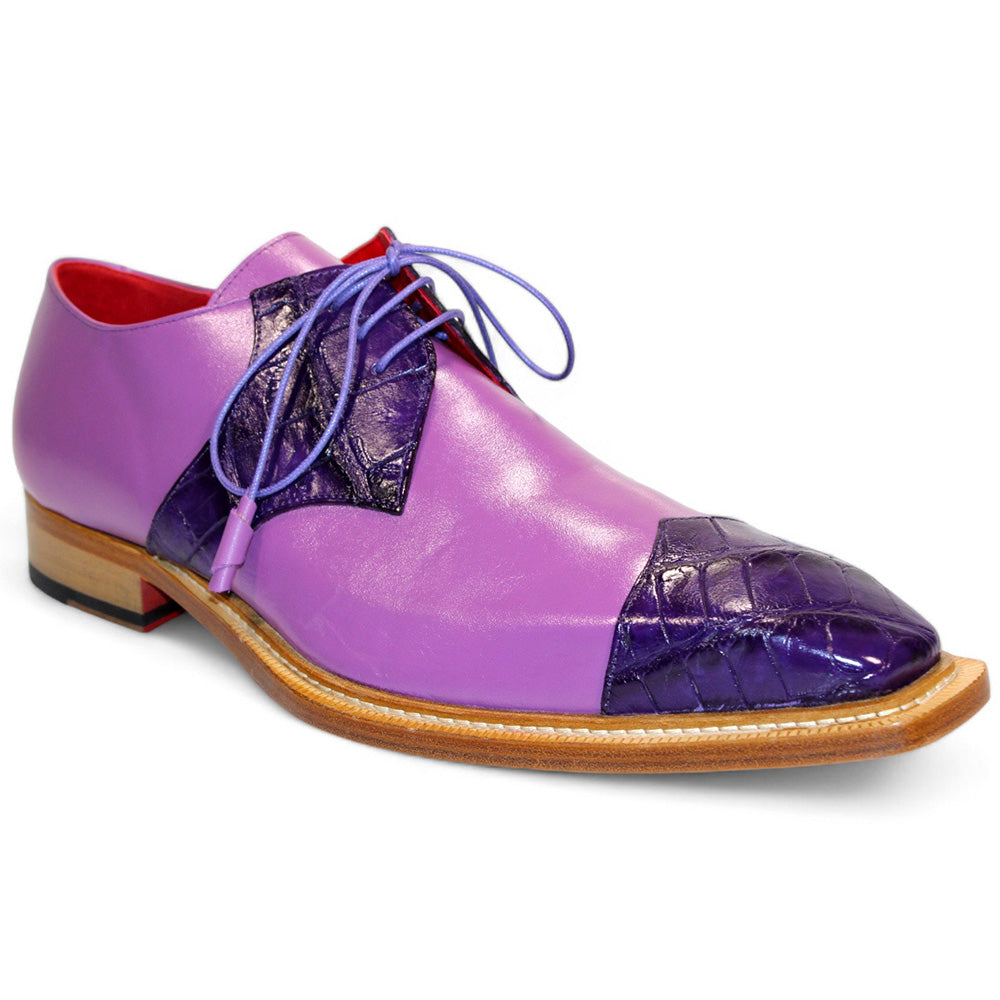 Fennix Landon Genuine Alligator/ Leather Shoes Purple/Lavender