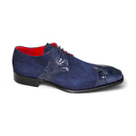 Fennix Landon Genuine Alligator/ Suede Shoes Navy