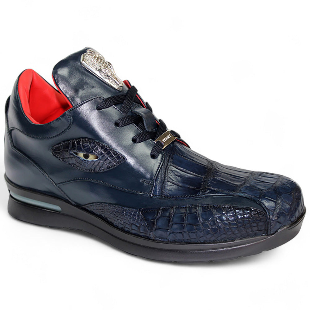 Fennix Mason Genuine Alligator/Leather Sneakers Navy