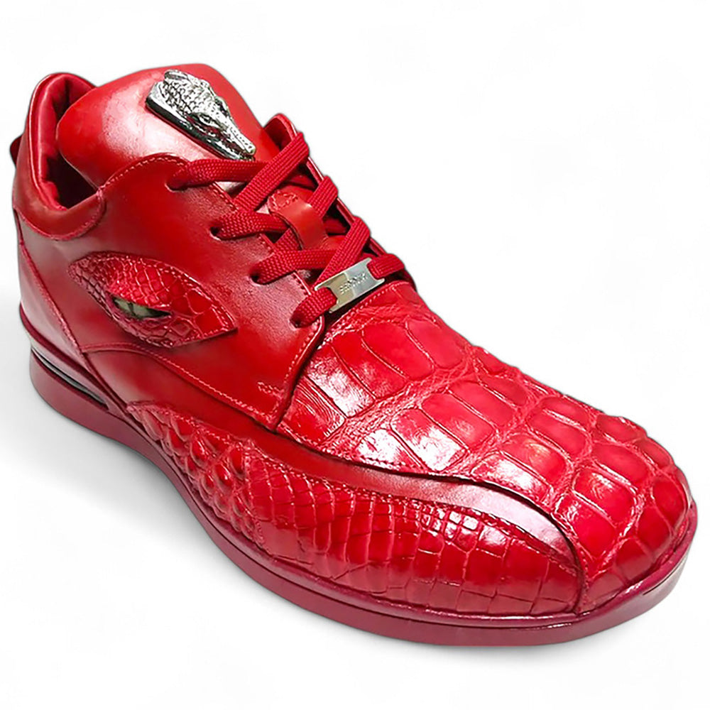 Fennix Mason Genuine Alligator/Leather Sneakers Red