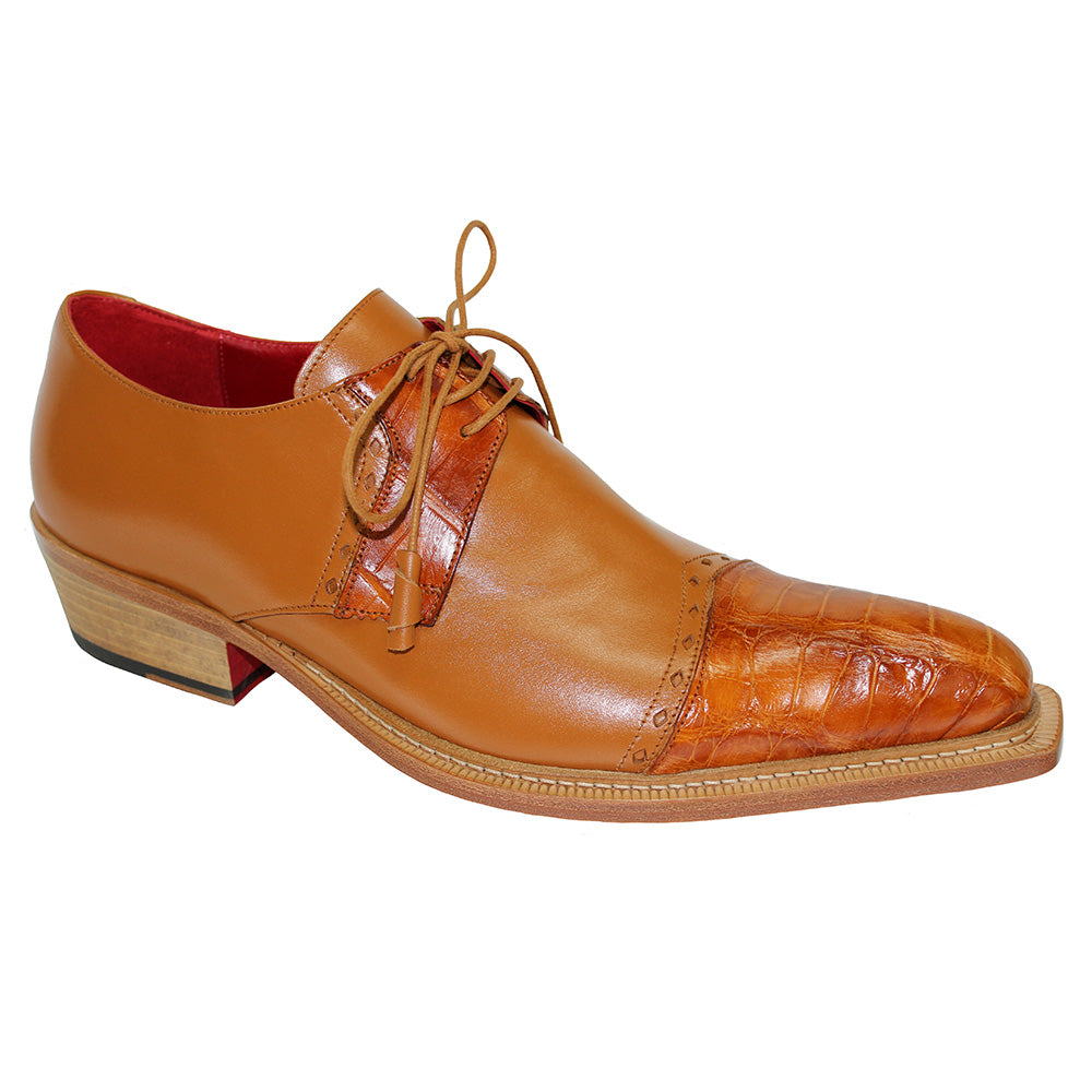Fennix Max Alligator & Calfskin Shoes Cognac