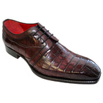 Fennix Miles Alligator Derby Shoes Burgundy