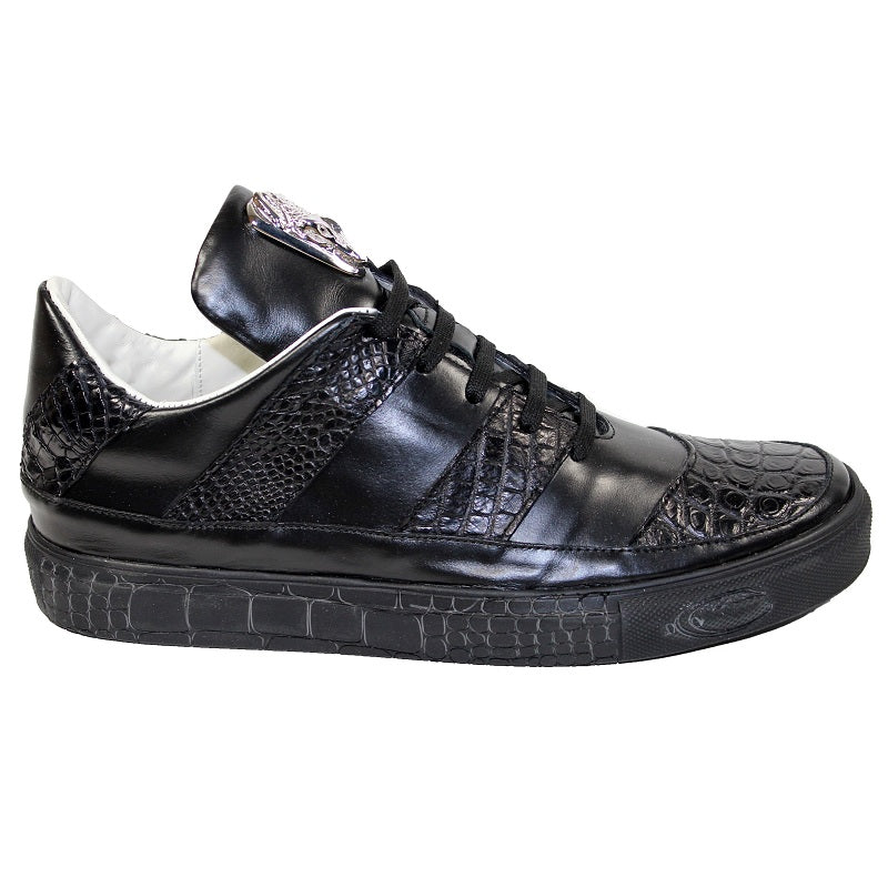 Fennix Noah Alligator and Calfskin Sneakers Black