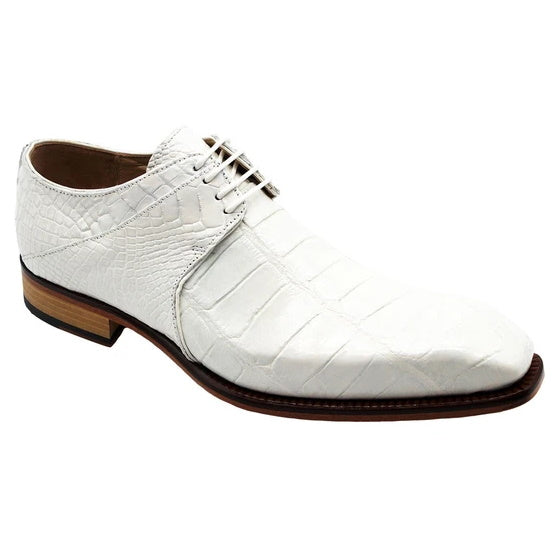 Fennix Oliver Alligator Shoes White