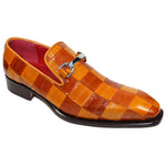 Fennix Oscar Eel Checkerboard Shoes Brandy / Cognac