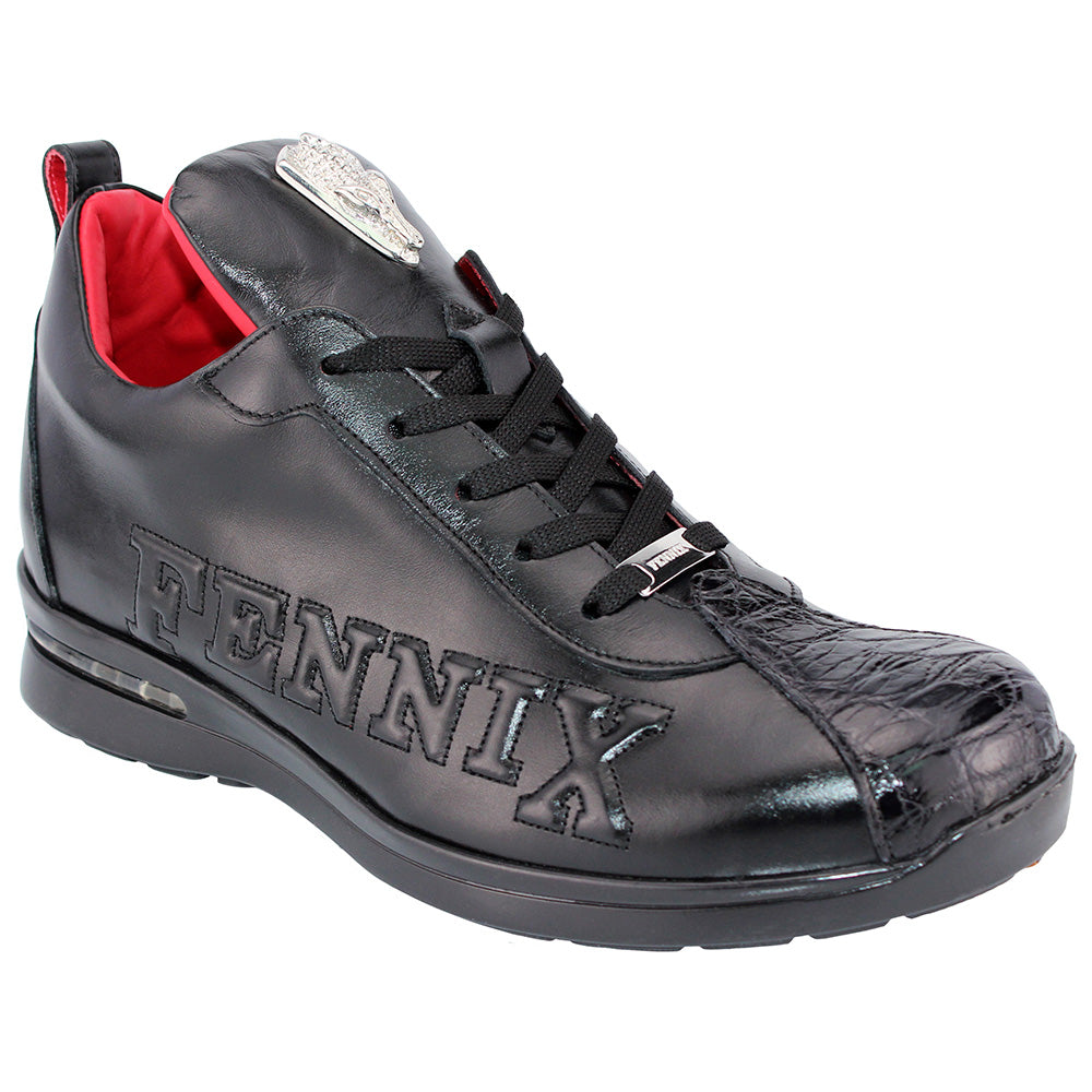 Fennix Roman Alligator / Calfskin Sneakers Black