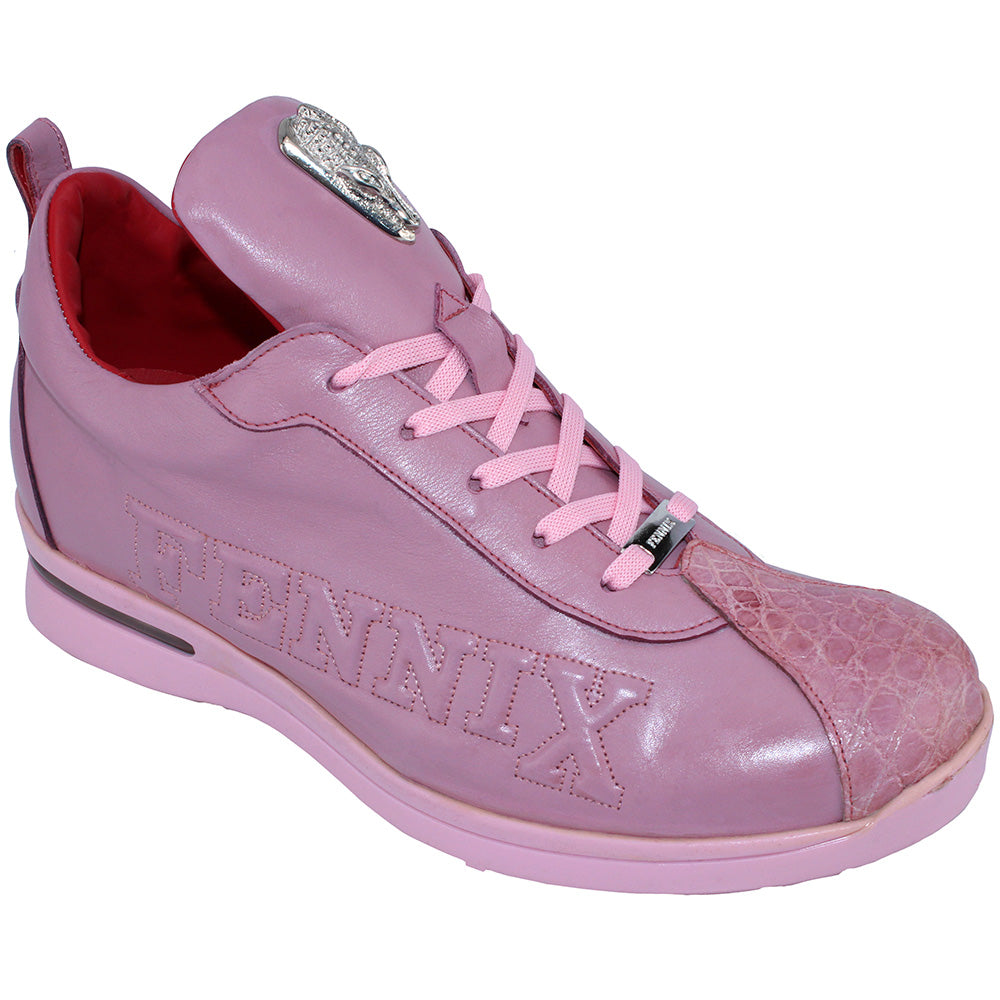 Fennix Roman Alligator / Calfskin Sneakers Pink