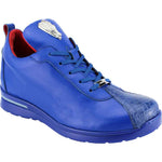 Fennix Roman Genuine Alligator/ Leather Sneakers Sapphire