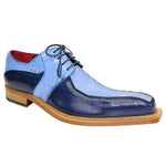 Fennix Theo Calfskin and Alligator Shoes Navy / Light Blue