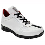 Fennix Tommy Leather & Alligator Sneakers White / Black