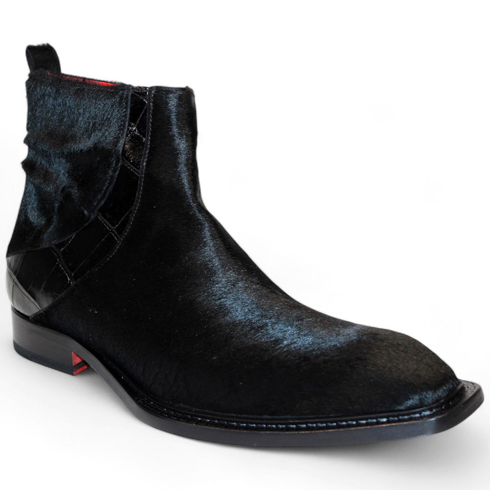 Fennix Trent Pony/Alligator Shoes Black