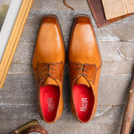 Fennix Tristan Calfskin / Genuine Alligator Shoes Cognac