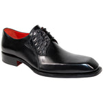 Fennix Tristan Calfskin / Genuine Alligator Shoes Black