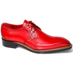 Fennix Tyler Calf and Alligator Lace-up Shoes Antique Red
