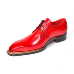 Fennix Tyler Calf and Alligator Lace-up Shoes Antique Red