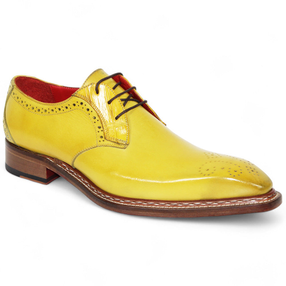 Fennix Tyler Calfskin / Genuine Alligator Shoes Yellow
