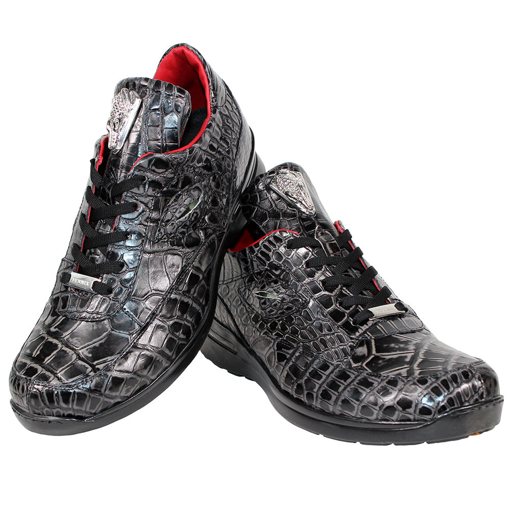 Fennix Xander Genuine Crocodile Sneakers Black / Grey