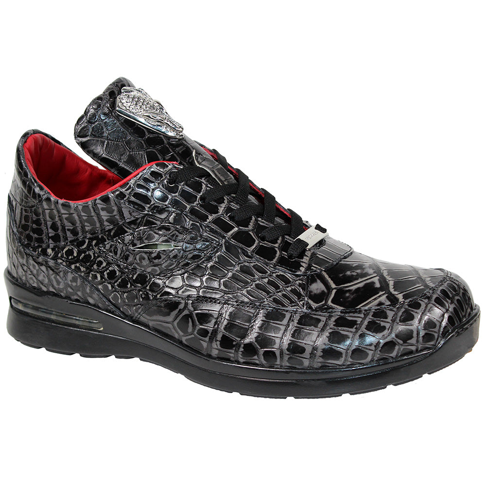 Fennix Xander Genuine Crocodile Sneakers Black / Grey