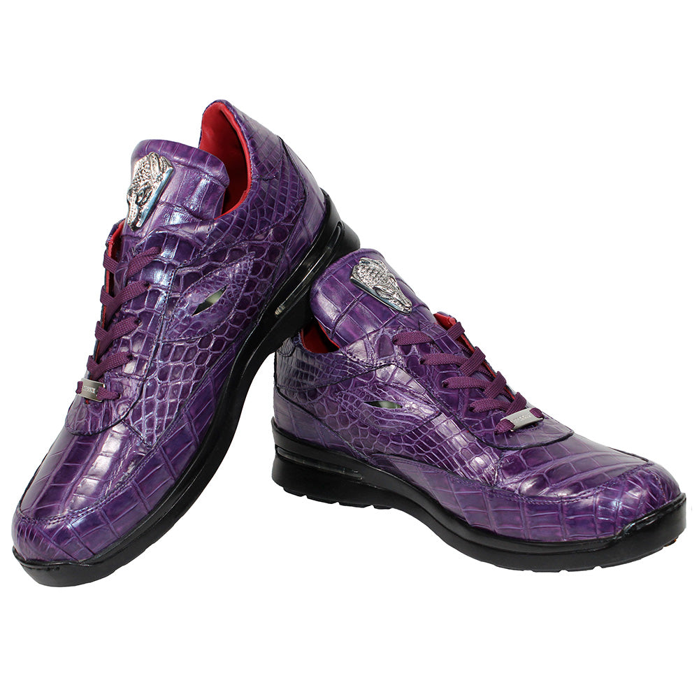 Fennix Xander Genuine Crocodile Sneakers Purple