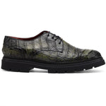 View product image 1: Marco Di Milano Ferrara Caiman Crocodile Derby Dark Green