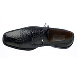 Ferrini 203 Alligator/ Ostrich Cap Toe Shoes Black
