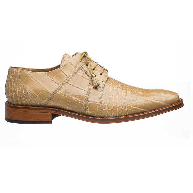 Ferrini 205 / 528 Alligator Derby Shoes Beige