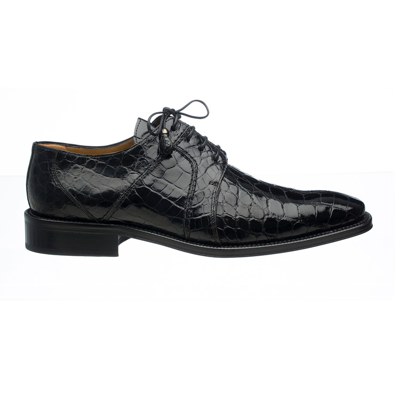 Ferrini 205 / 528 Alligator Derby Shoes Black