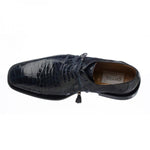 Ferrini 205 / 528 Alligator Derby Shoes Navy