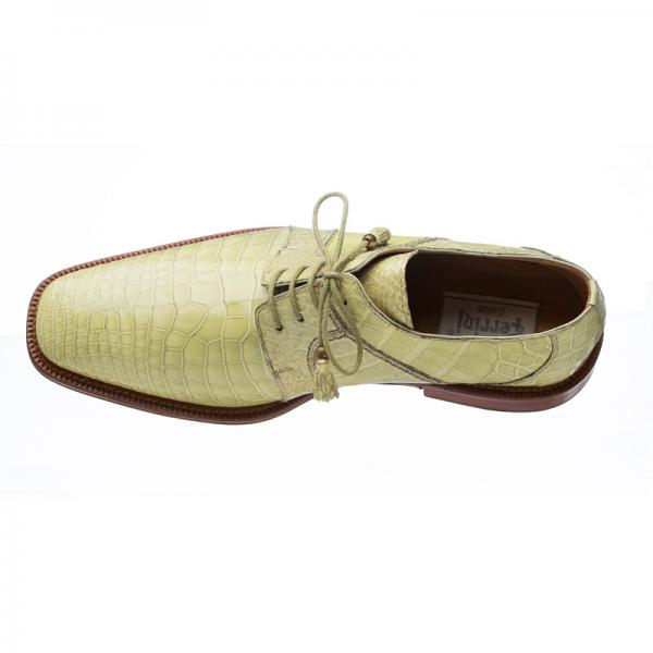 Ferrini 205 / 528 Alligator Derby Shoes Peridot