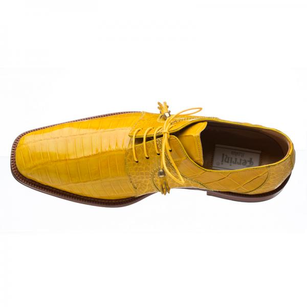 Ferrini 205 / 528 Alligator Derby Shoes Yellow